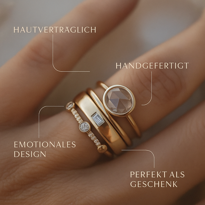 Nora - Vintage-Goldring mit Zirkonia