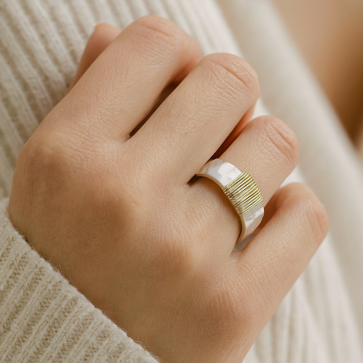 Emilia - Vintage Gold- und Silberring