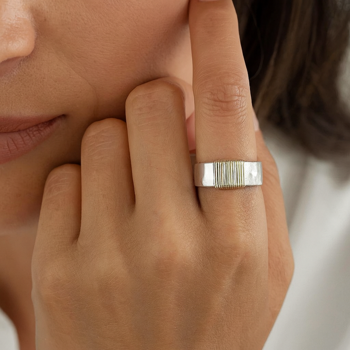 Emilia - Vintage Gold- und Silberring