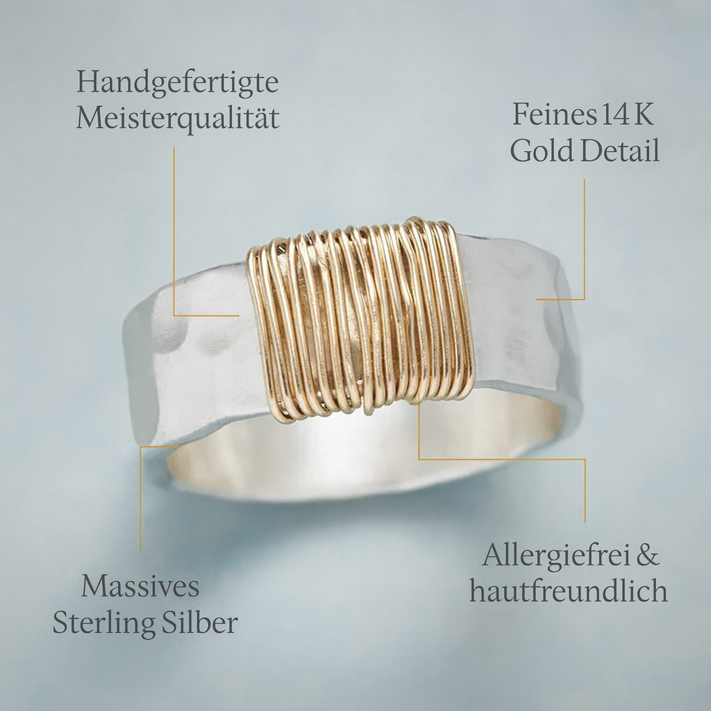 Emilia - Vintage Gold- und Silberring