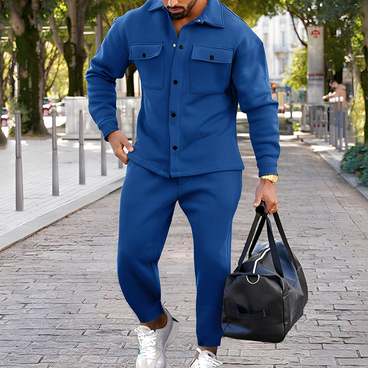 Zeus - Σετ casual πουκάμισο και παντελόνι στενής εφαρμογής για άνδρες