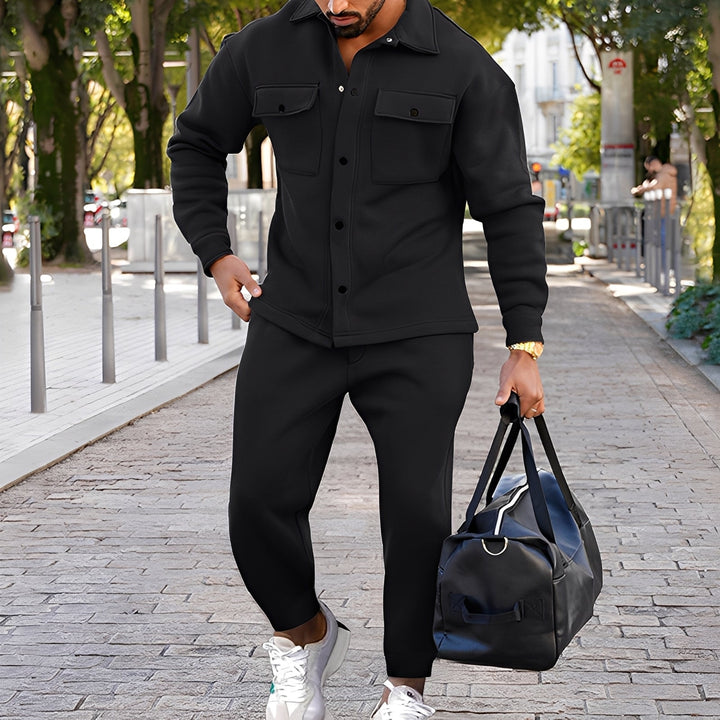 Zeus - Σετ casual πουκάμισο και παντελόνι στενής εφαρμογής για άνδρες
