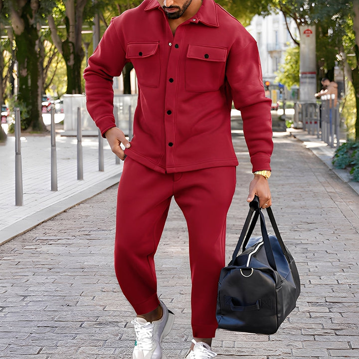 Zeus - Σετ casual πουκάμισο και παντελόνι στενής εφαρμογής για άνδρες