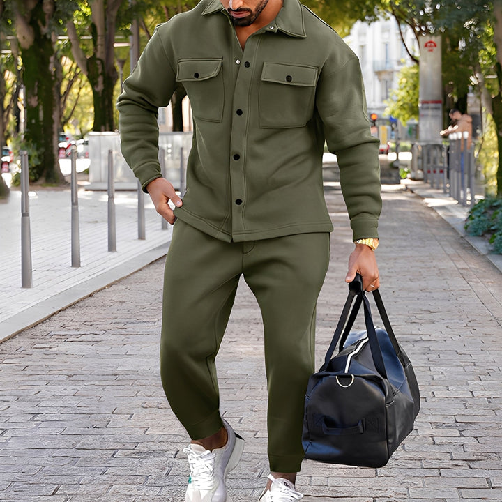 Zeus - Σετ casual πουκάμισο και παντελόνι στενής εφαρμογής για άνδρες