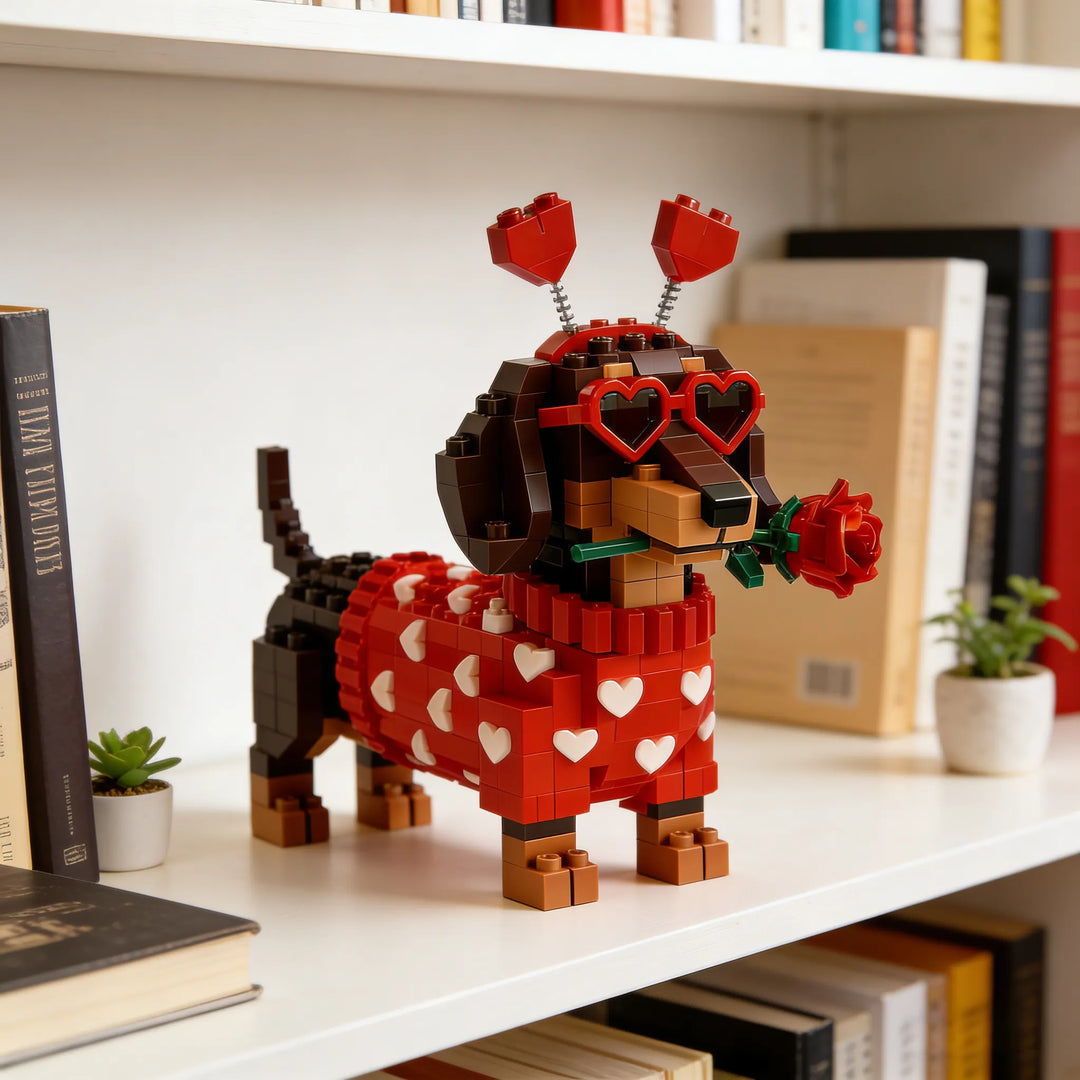 Σετ από τούβλα για σκύλους Love Dachshund