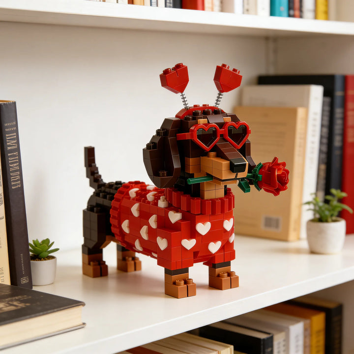 Σετ από τούβλα για σκύλους Love Dachshund