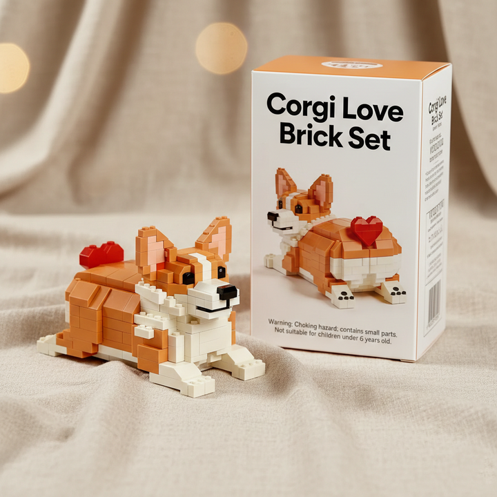 Σετ από τούβλα Love Corgi