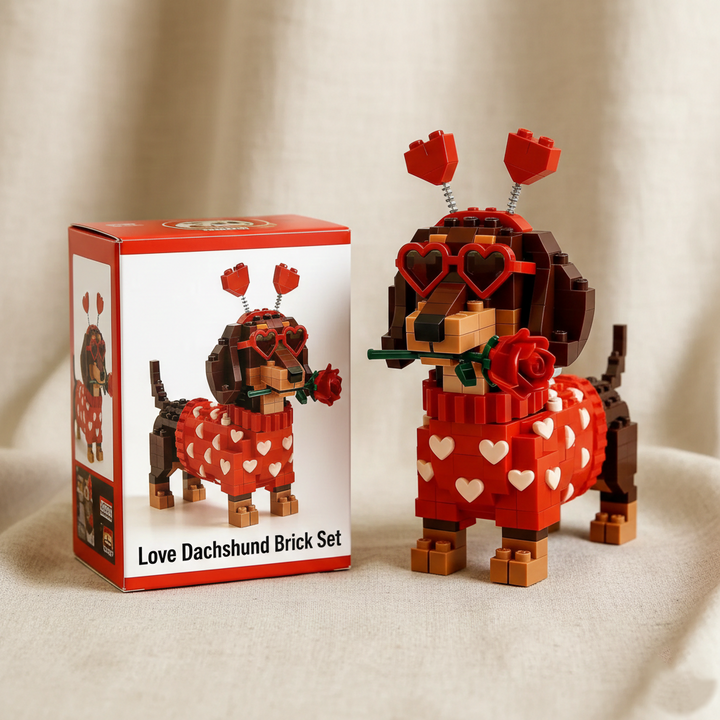 Σετ από τούβλα για σκύλους Love Dachshund