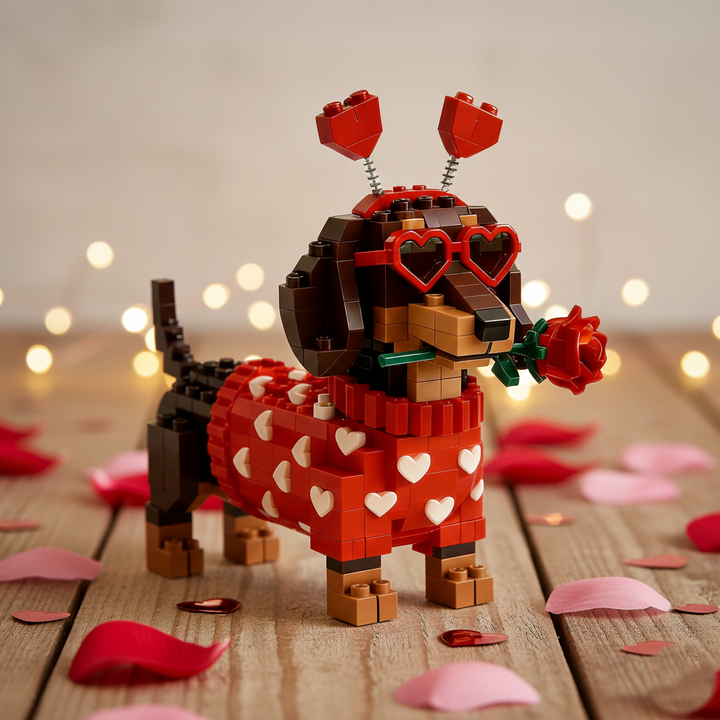 Σετ από τούβλα για σκύλους Love Dachshund