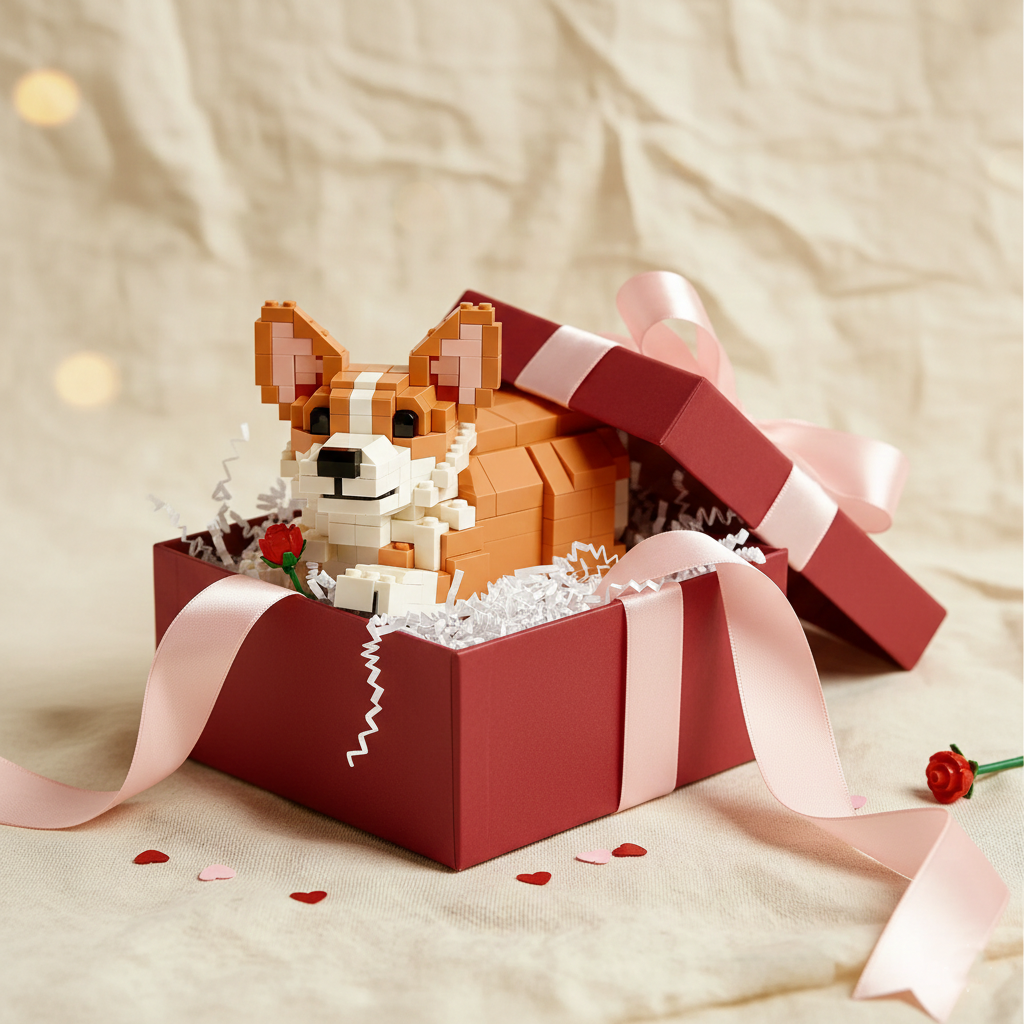 Σετ από τούβλα Love Corgi