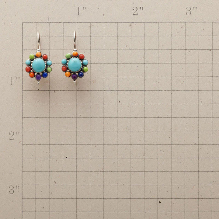Cercei Hoop Chic Multicolori Turcoaz