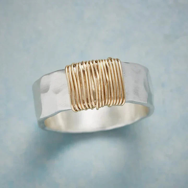 Emilia - Vintage Gold- und Silberring